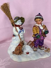 paintbox poppets Winter Pastime By  christine haworth figurine ✅ 249