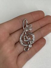 Music Note Brooch Silver Pin Love Bridal Wedding gifts Women’s Fashion Jewellery