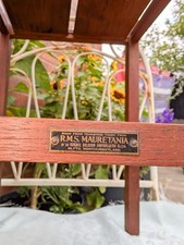 Rare Find Antique Teak Wood Shelf Unit Salvaged from the RMS Mauretania