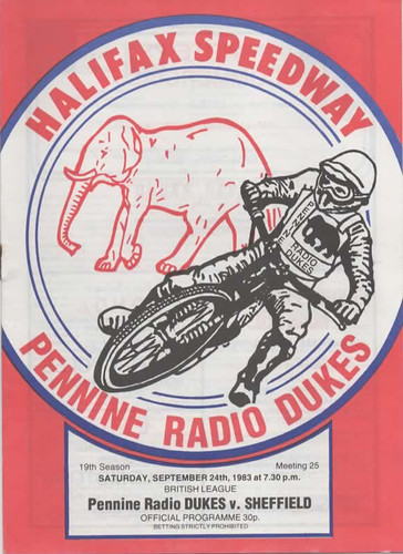 Halifax speedway programme - programme,