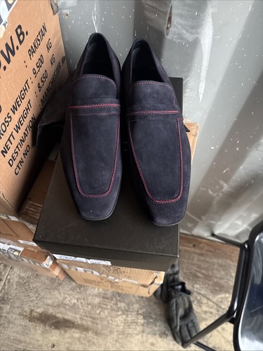 Gucci navy blue suede - , slip-on