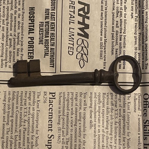 Antique cast iron skeleton - cast, key