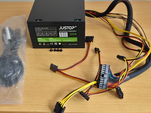 Justop 500watt black atx power - justop,