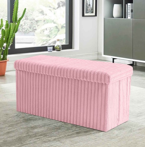 Large ribbed storage - storage, ottoman