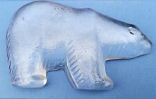 Vintage Lisa Larson Sweden Glass Royal Krona 1970s Polar Bear Figurine
