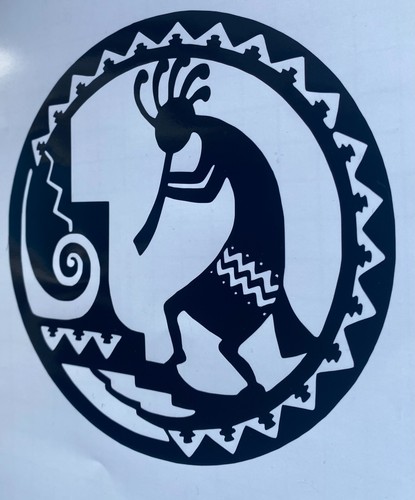 Kokopelli deity decal - 1x,