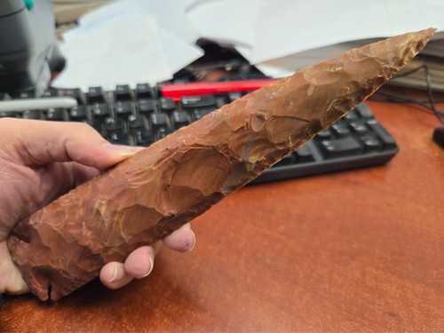 Agate stone spearhead - agate,