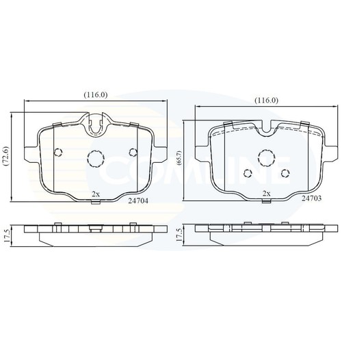 Brake pads for bmw series - brake,