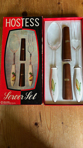 1964 hostess server set salad - 1964,