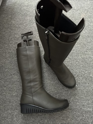 Women green leather - women’s, knee