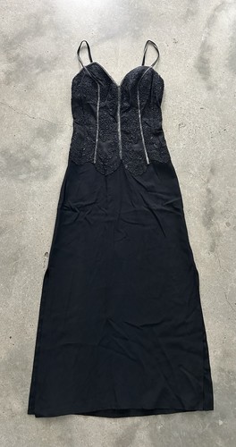 Perla black lace trim - la,