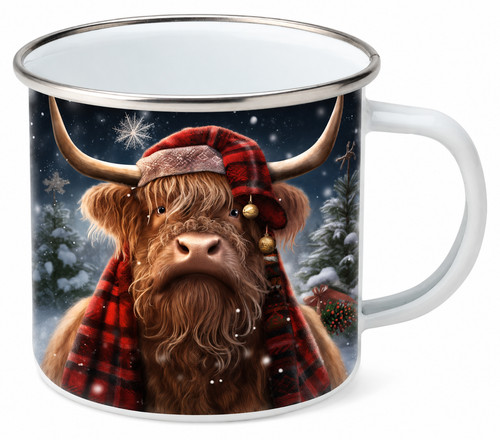 Festive highland cow christmas - festive,