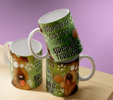 CUTE TERRIER MUG, AIREDALE