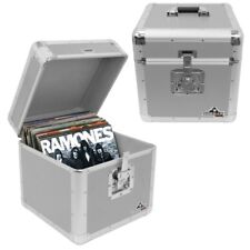 Gorilla LP100 12" Vinyl Record Box DJ Storage Carry Case Silver Holds 100 (Pair)