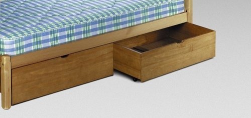 Underbed drawers waxed - 2, drawers,waxed