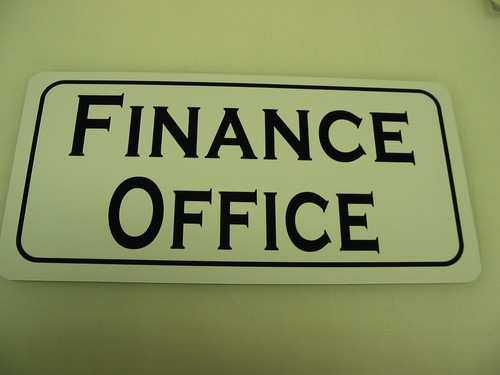 Finance office metal sign - metal,