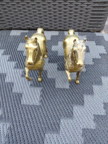 Vintage solid brass horse - vintage,
