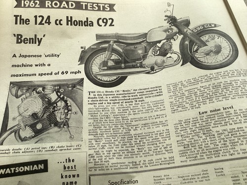 Honda cb92 road test - honda,