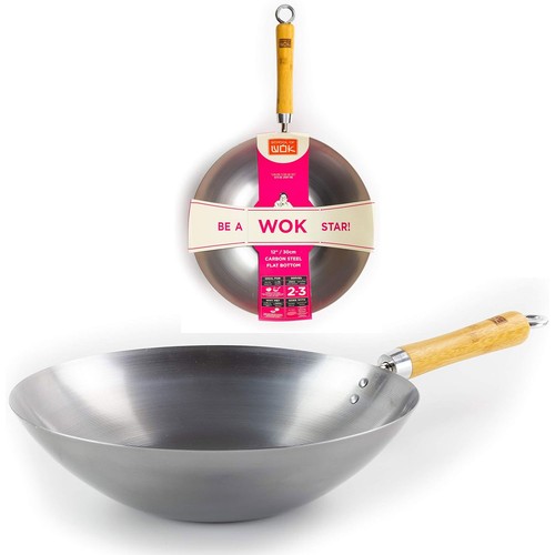 School wok 30cm carbon - school,