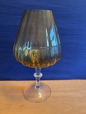Mid Century Amber Glass Vase