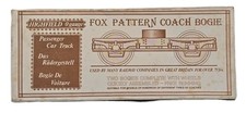 VINTAGE HIGHFIELD O GAUGE FOX PATTERN COACH BOGIE MODEL RAILWAY BOXED