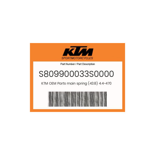 Ktm genuine main - main, spring
