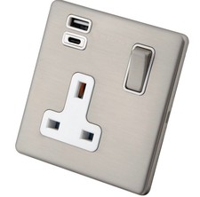 Brushed Chrome 13A Single