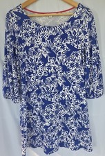 Boden Blue Tunic Dress Bird