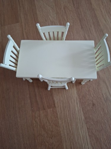 Cream table and four - and, chairs