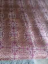 Biba Purple Berry & Vintage gold Iconic logo Scarf - New Season Must Buy