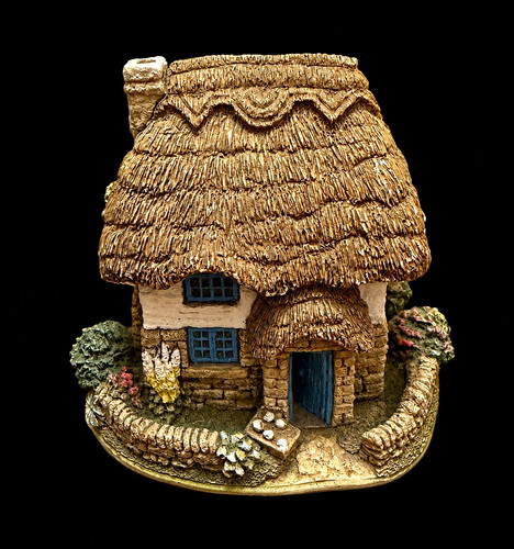 Vintage miniature thatched - vintage,