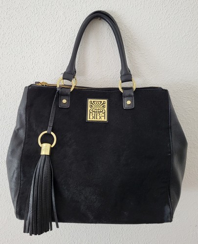 Biba black leather and hair - biba,