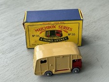 MATCHBOX LESNEY Moko 35a ERF Horsebox GREY PLASTIC WHEELS IN B5 Box