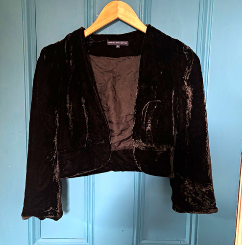 French connection black velvet - french,