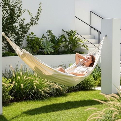 Cotton hammock with straps and - cotton,