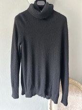 The White Company White Label Size 12-14  Black Roll Neck 100% Cashmere Jumper