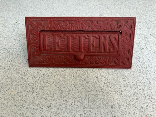 Vintage iron letterbox dated - iron,