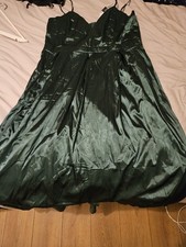 Green Satin Dress Size  5xl