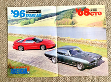 PONTIAC TRANS AM + GTO  - FRAMEABLE COLLECTIBLE CLASSIC CAR POSTER IMAGE