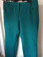 womens trousers teal green