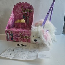 Vintage Tomy Scamps Lets Go For A Walk White Pink Dog With Lead & Box Retro 90's