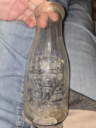 Vintage milk bottle pint - vintage,