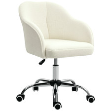 HOMCOM Fluffy Vanity Chair for