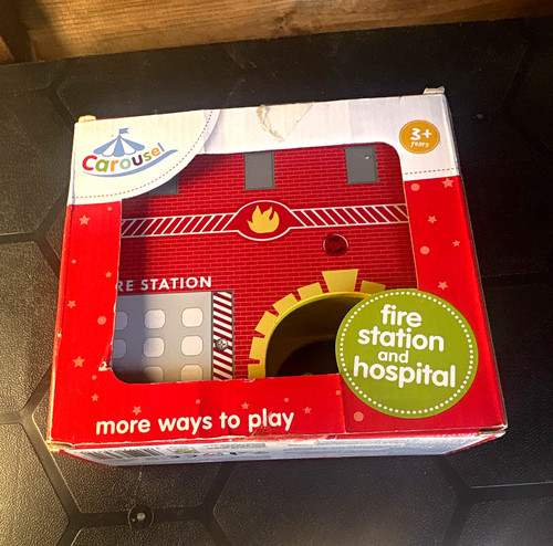 Carousel wooden fire station - wooden,