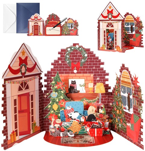 Pop christmas cards - 3d,