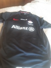 saracens rugby shirt large