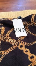 ZARA CHAIN LARGE SCARF BLACK