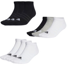 Adidas Mens Womens Fully Cushioned 3 Pairs Sports Ankle Trainer Socks UK Size