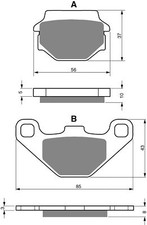 Brake disc pads rear h - disc, r/h
