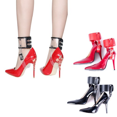 Leather pvc ankle cuffs - pu,